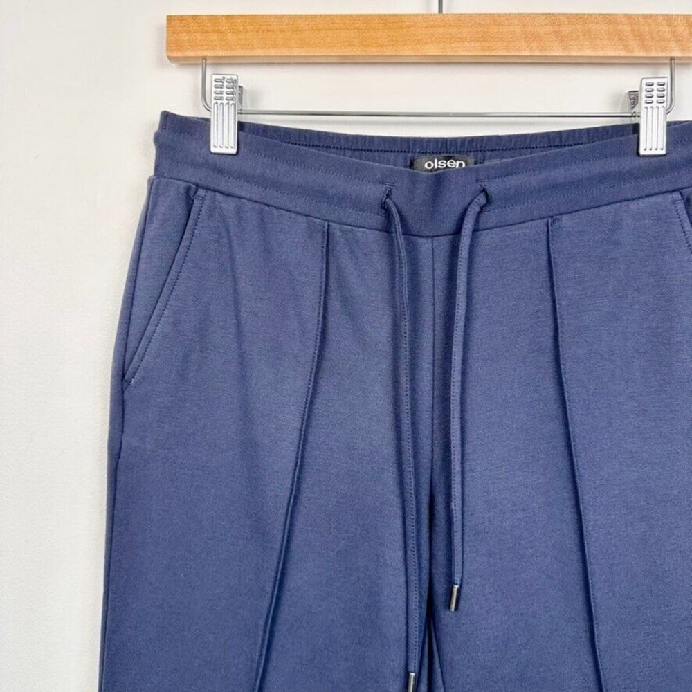 Olsen Womens Lisa Straight Leg Pants Size S Navy Blue Comfort - Picture 2 of 13